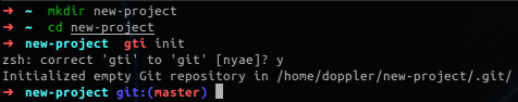 zsh autocorrects a typo